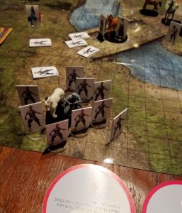 Tabletop gaming with paper minis.