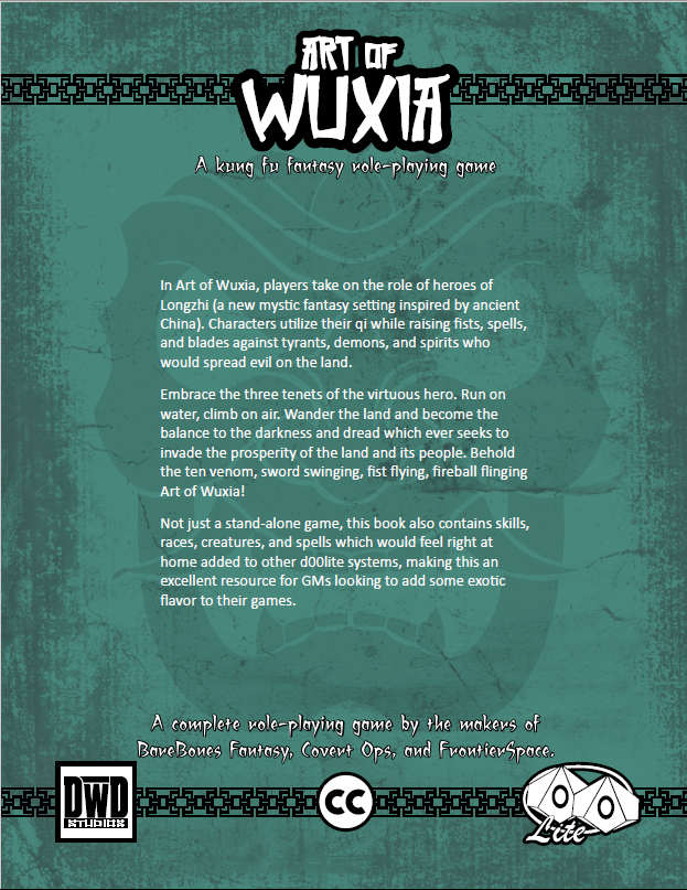Art of Wuxia Back Cover